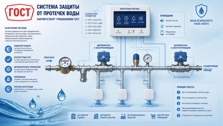 новый стандарт для систем защиты от протечек воды